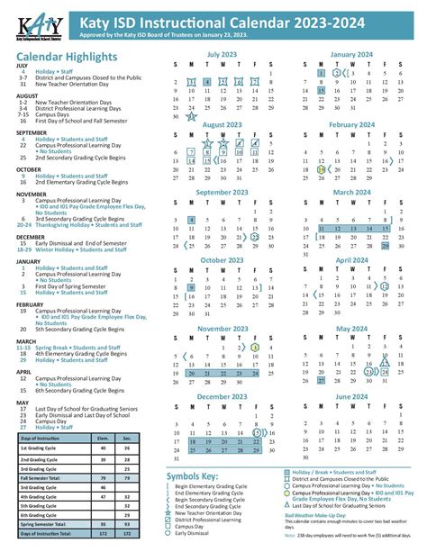 Katy Independent School District Calendar Holidays 2024-2025