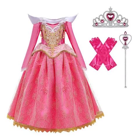 Vestido De Princesa Fiesta Para Niñas Bella Durmiente Aurora | Meses ...