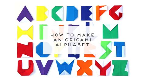 How To Make An Origami Alphabet Part 2 (N to Z) - YouTube