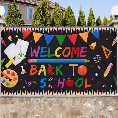 Buy Welcome Back To School Banner - Extra Large Fabric 70" X 40 ...