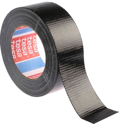 Tesa Duct Tape, 50m x 48mm, Black, PE Coated Finish - RS Components ...