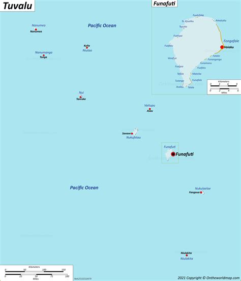 Tuvalu Islands Map