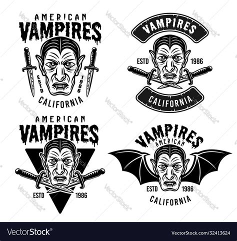 Dracula emblems or apparel design prints Vector Image