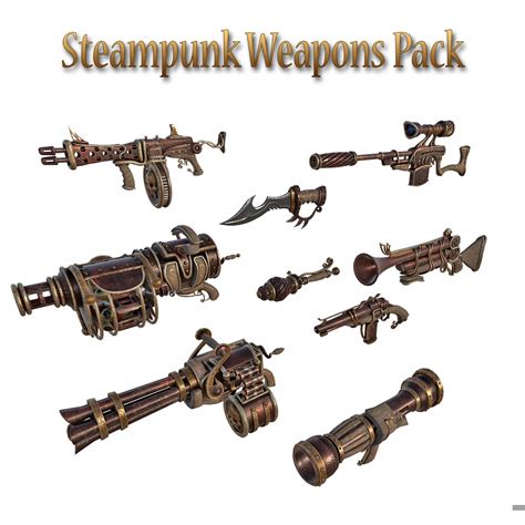 Steampunk Weapon Pack Sniper Rifle 3D - TurboSquid 1224670