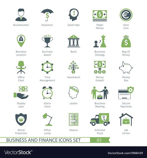 Business set 01 Royalty Free Vector Image - VectorStock