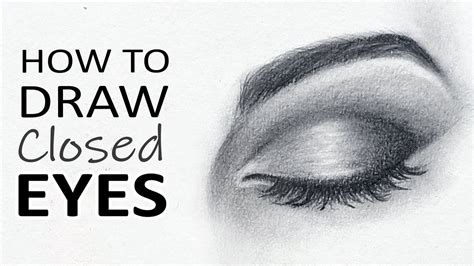 How to Draw Realistic Closed EYE | Easy Eye Shading Technique for ...