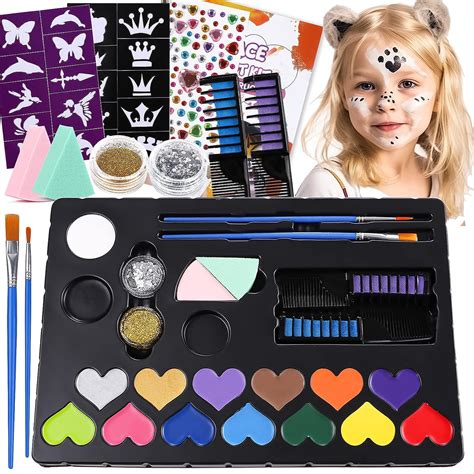 Amazon.com: Face Painting Kit for Kids, 15 Colors Non-Toxic Water Based ...