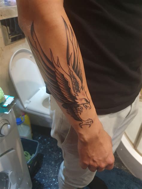 My new eagle tattoo done in Cracow Eagle Tattoo Forearm, Bald Eagle ...