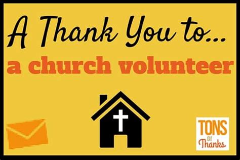 Church volunteer appreciation ideas and thank you notes