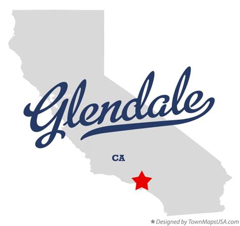 Map of Glendale, CA, California