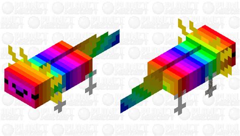 rainbow axolotl Minecraft Mob Skin