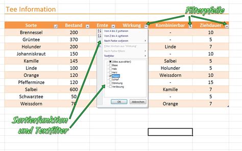 Excel Tabelle erstellen