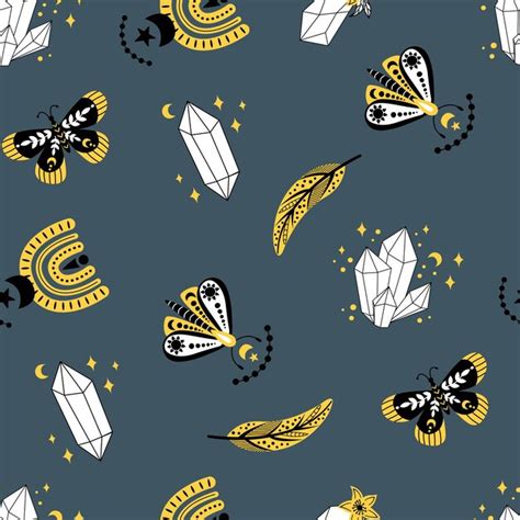 Premium Vector | Seamless pattern in boho style design for fabric ...