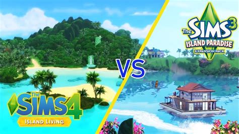 Sims 4 Island Living Vs Sims 3 Island Paradise Trailers - YouTube