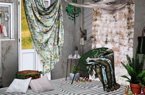 Bohemian Collection - Over Boho TS3 | Sims 4 cc furniture, Sims house ...