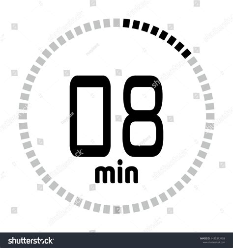 8 Minutes Countdown Timer Digital Counter Stock Vector (Royalty Free ...