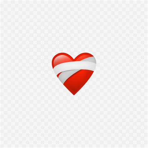 Adhesive tape. Red heart emoji. Healing. Vector 20257887 Vector Art at ...