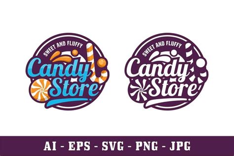 Candy Store vector design logo