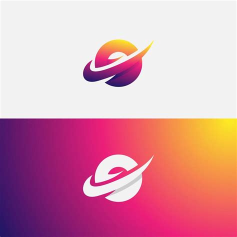 Abstract logo outer space theme. gradient monogram design space 7606155 ...