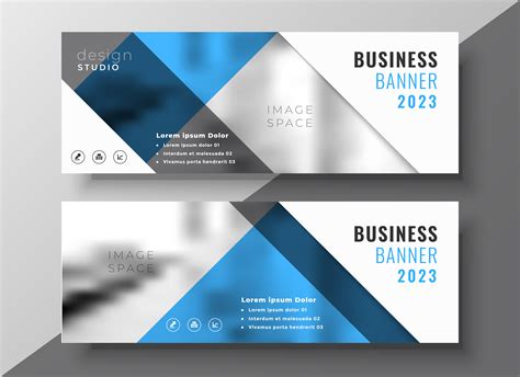 business blue flyer banner template design - Download Free Vector Art ...