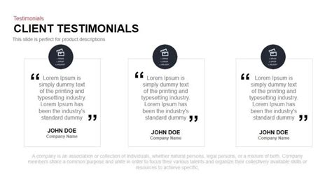 Client Testimonial PowerPoint Template and Keynote