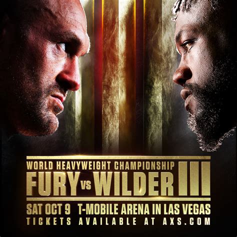 THE TRILOGY CONCLUDES: Tyson Fury vs. Deontay Wilder 3 – Sat., Oct 9 on ...