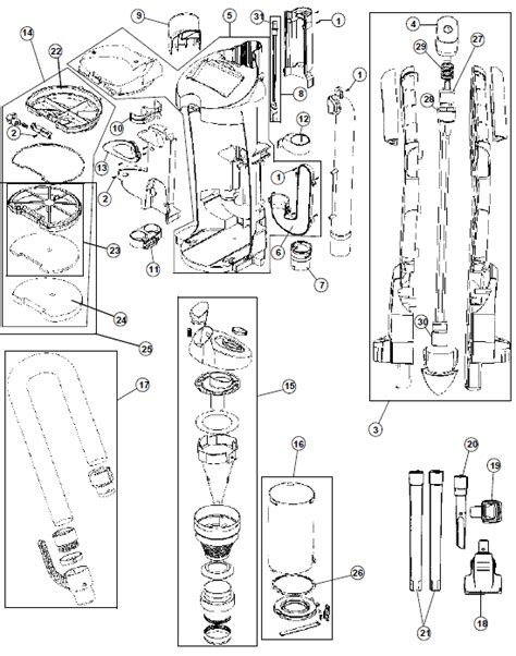 Hoover U5780 WindTunnel Cyclonic Vacuum Parts