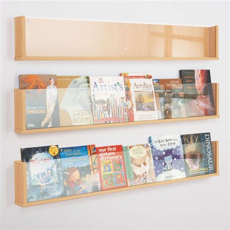 Shelf Style Wall Mounted Leaflet Display Simple sleek and modern design ...