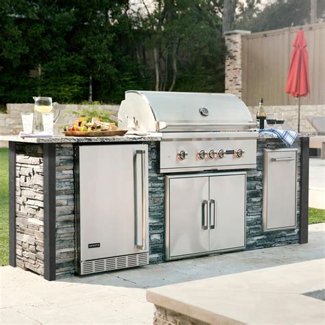 Coyote Ready-To-Assemble 8 Ft Outdoor Kitchen Island With 36-Inch S ...