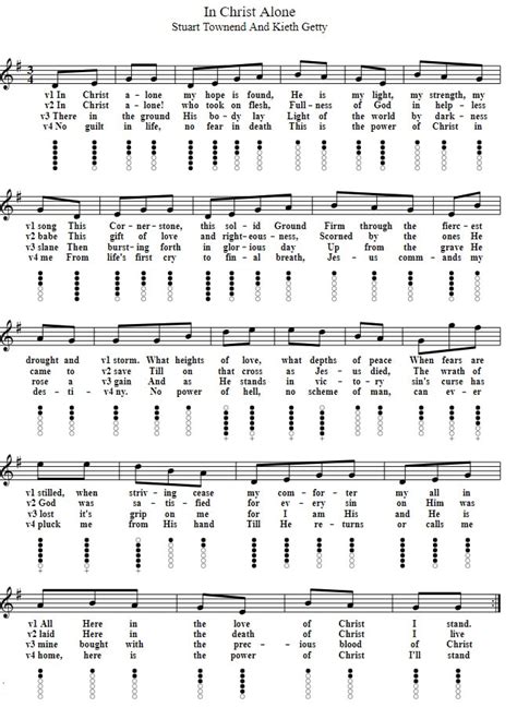 In Christ Alone Sheet Music And Easy Piano Letter Notes - Irish folk songs