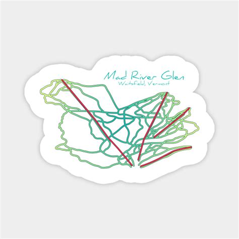 Mad River Glen Trail Map - Mad River Glen - Magnet | TeePublic