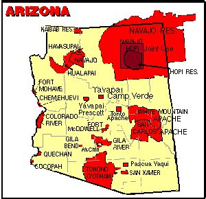 Arizona Map Navajo Reservation