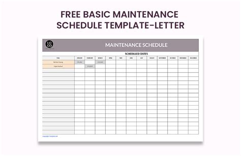 FREE Maintenance Schedule Template - Download in Word, Google Docs ...