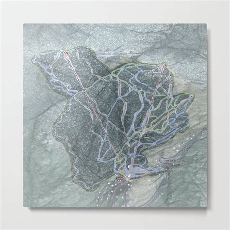 Mad River Glen Trail Map Metal Print by Mapsynergy | Society6