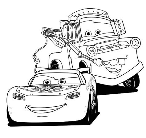 Mater, Lightning McQueen And Tow Mater Coloring Pages: Lightning ...