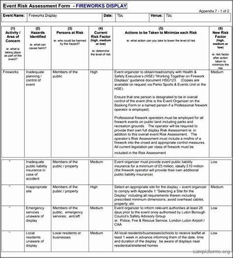 5 Free Risk assessment Template Download - SampleTemplatess ...