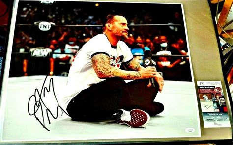 CM PUNK AEW WWE WRESTLING ICON SIGNED AUTOGRAPHED JSA AUTHENTICATED ...