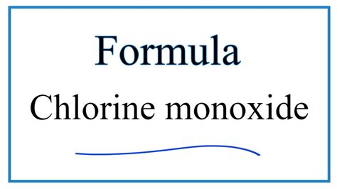 How to Write the Formula for Chlorine monoxide - YouTube