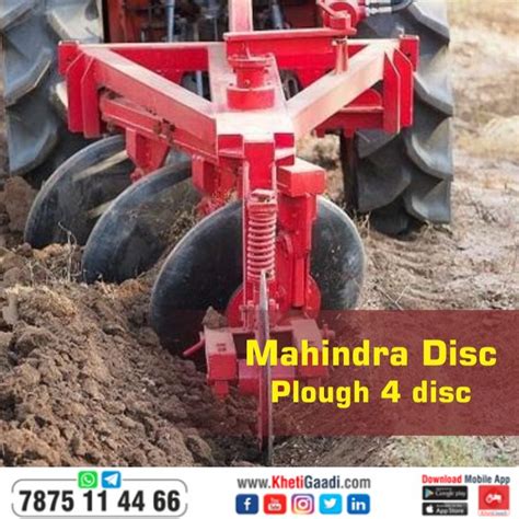 Mahindra Disc Plough 4 disc | Tractor price, Tractor accessories ...