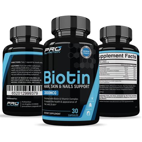 Biotin Hair Growth Vitamin Supplement- Grow Fuller, Longer, Thicker ...