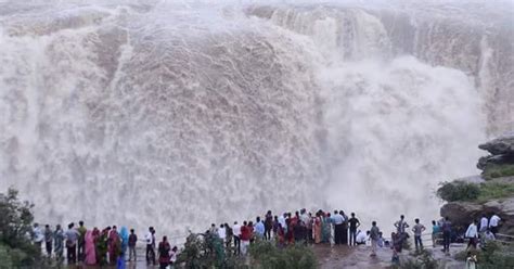 Amazing waterfall at Bhedaghat Jabalpur Madhya Pradesh