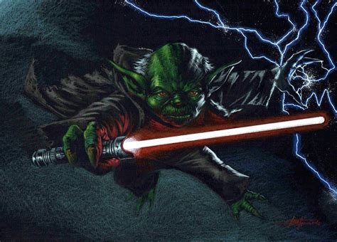 Yoda dark side by LucaStrati on DeviantArt | Star wars drawings, Yoda ...