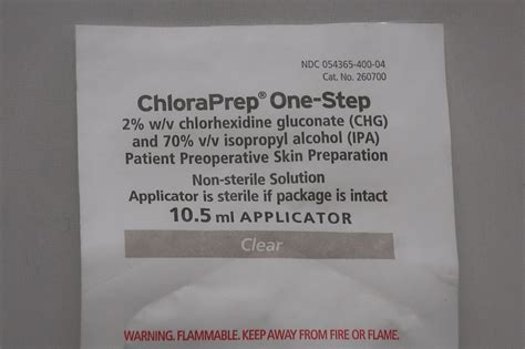 New CAREFUSION ChloraPrep One-Step With Tint 10.5ml Applicator Clear ...