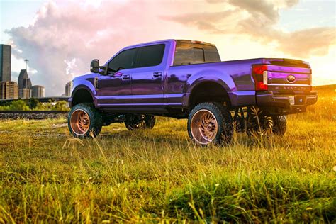 Purple Madness: Lifted Ford F250 With Fuel Wheels and Custom Vinyl Wrap ...