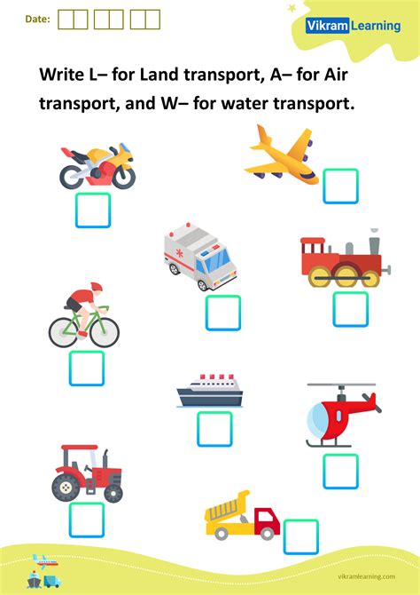 Download write l– for land transport, a– for air transport, and w– for ...