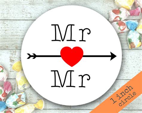 Mr and Mr Stickers for Wedding Shower Party 63 Favor - Etsy