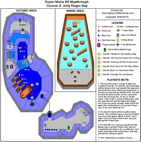 Super Mario 64 Course 03: Jolly Roger Bar Map Map for Nintendo 64 by ...