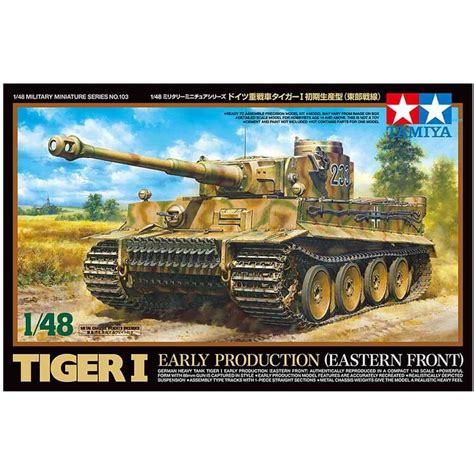 Tamiya Tiger I Early Production Eastern Front Tank Model Kit Scale 1:48