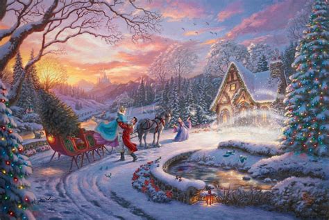 Disney Cinderella Bringing Home the Tree – Thomas Kinkade Studios