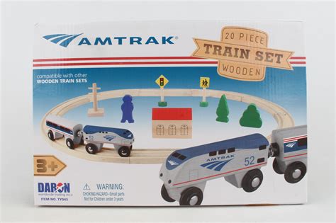 TY045 AMTRAK WOODEN RAILWAY - 20 PC. SET – Daron Toys